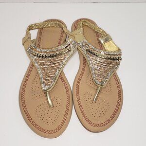 Golden Road New York Bedazzled Jeweled Sandals